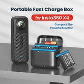 For Insta360 X4 AMagisn Battery Fast Charge Charging Box Sports Camera Accessories
